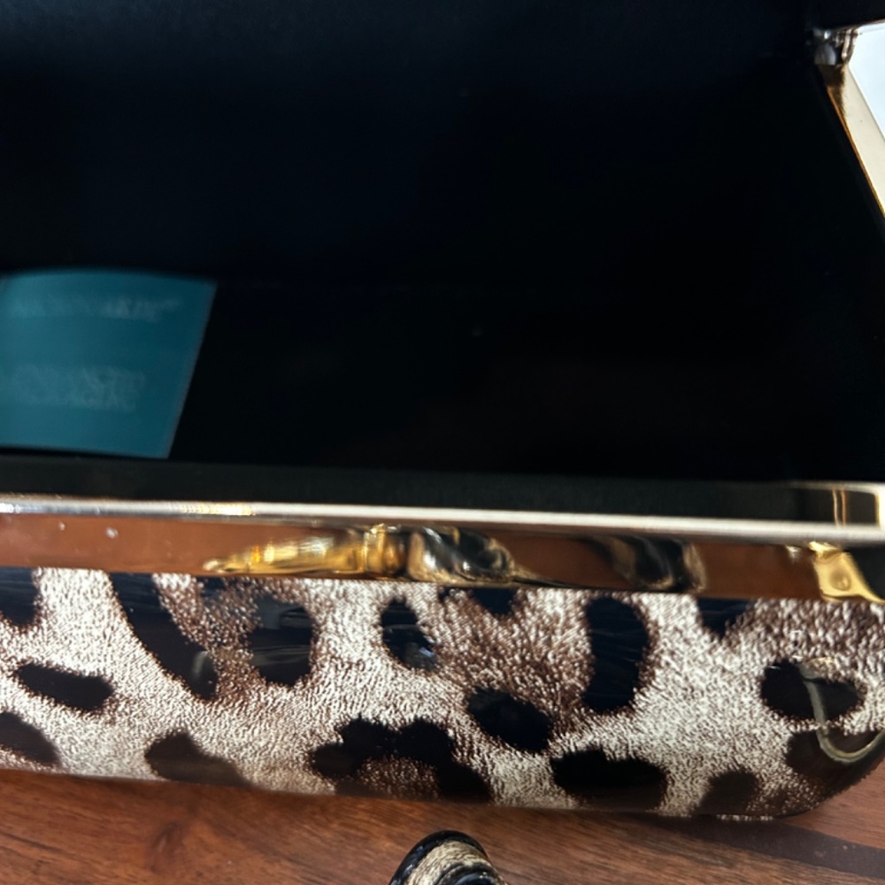 Mini Leopard Print Crossbody Box Bag w/ Straw Hat - Picture 7 of 13